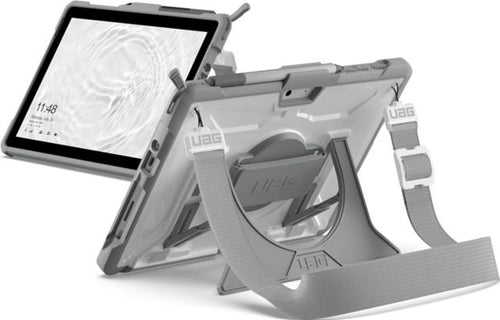 UAG Plasma Healthcare Series Surface Go 2 Case w/ Hand Strap & Shoulder Strap - White/Grey
