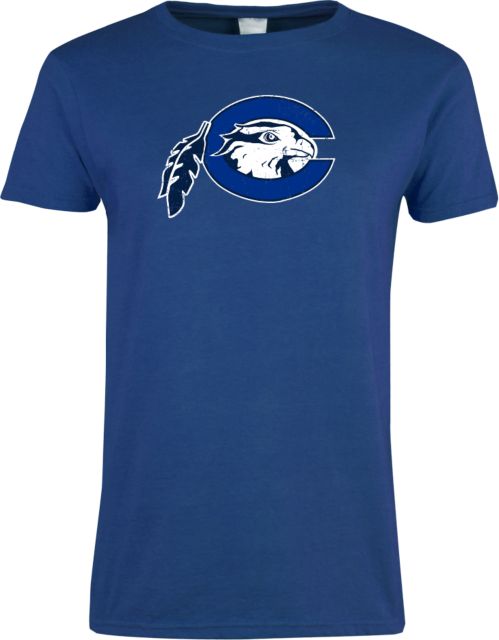 Chowan Womens Short Sleeve Tee Mascot Logo Distressed - ONLINE ONLY