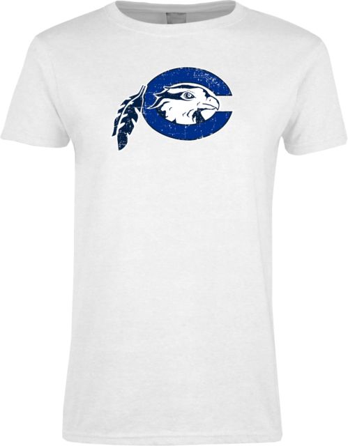 Chowan Womens Short Sleeve Tee Mascot Logo Distressed - ONLINE ONLY