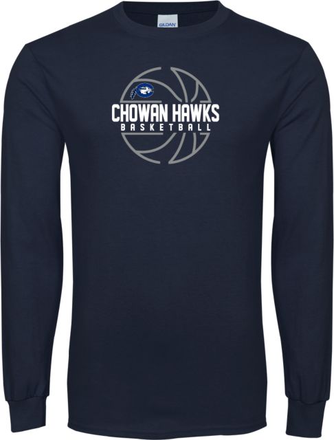Chowan Long Sleeve T Shirt Chowan Hawks Basketball - ONLINE ONLY