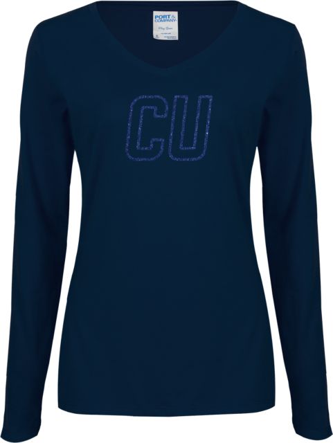 Chowan Womens Long Sleeve V Neck Tee CU Glitter Glitter - ONLINE ONLY