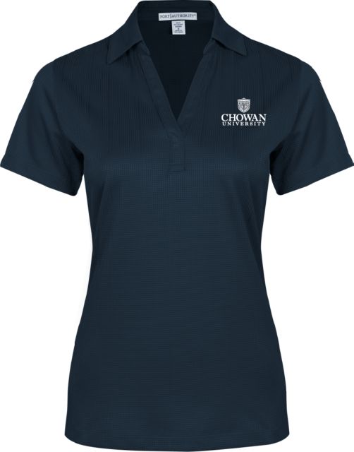 Chowan Womens Performance Fine Jacquard Polo Primary Mark - ONLINE ONLY