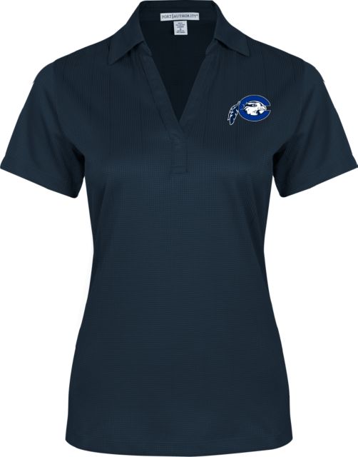 Chowan Womens Performance Fine Jacquard Polo Mascot Logo - ONLINE ONLY