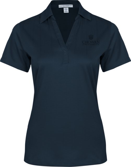Chowan Womens Performance Fine Jacquard Polo Primary Mark - ONLINE ONLY